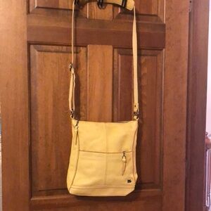 the Sak Yellow Pebble leather bag crossbody